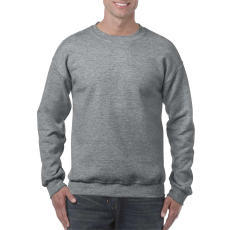 GILDAN Kereknyakú körkötött pulóver, Gildan GI18000, Graphite Heather-2XL