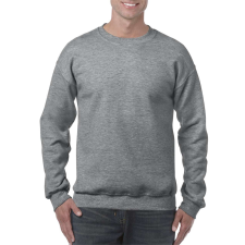 GILDAN Kereknyakú körkötött pulóver, Gildan GI18000, Graphite Heather-XL férfi pulóver, kardigán