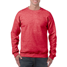 GILDAN Kereknyakú körkötött pulóver, Gildan GI18000, Heather Sport Scarlet Red-XL