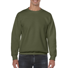 GILDAN Kereknyakú körkötött pulóver, Gildan GI18000, Military Green-3XL férfi pulóver, kardigán