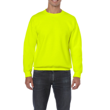 GILDAN Kereknyakú körkötött pulóver, Gildan GI18000, Safety Green-2XL férfi pulóver, kardigán