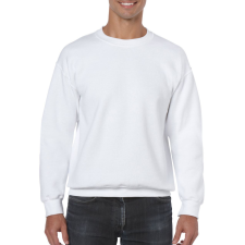 GILDAN Kereknyakú körkötött pulóver, Gildan GI18000, White-5XL férfi pulóver, kardigán