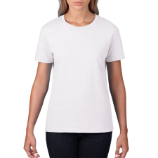 GILDAN Kereknyakú rövid ujjú női póló, Gildan GIL4100, White-2XL női póló