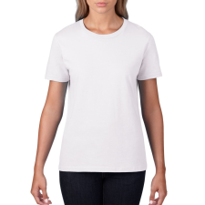GILDAN Kereknyakú rövid ujjú női póló, Gildan GIL4100, White-XL női póló