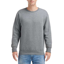 GILDAN Kereknyakú unisex pulóver, Gildan GIHF000, Graphite Heather-S férfi pulóver, kardigán