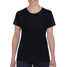 GILDAN Kerknyakú karcsusított női póló, Gildan GIL5000, Black-2XL