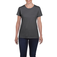 GILDAN Kerknyakú karcsusított női póló, Gildan GIL5000, Dark Heather-2XL