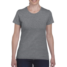 GILDAN Kerknyakú karcsusított női póló, Gildan GIL5000, Graphite Heather-L női póló