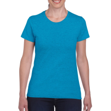 GILDAN Kerknyakú karcsusított női póló, Gildan GIL5000, Heather Sapphire-2XL női póló