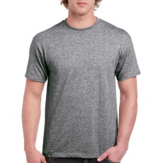 GILDAN Klasszikus szabású rövid ujjú kereknyakú póló, Gildan GIH000, Graphite Heather-3XL