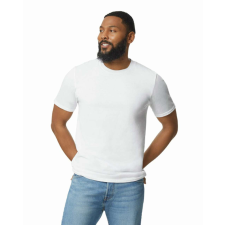 GILDAN Modern oldalvarrott rövid ujjú kereknyakú póló, Gildan GI980, White-L férfi póló