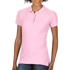 GILDAN Női Galléros póló Rövid ujjú Gildan Premium Cotton Ladies' Double Piqué Polo - XL, Világos rózsaszín (pink)