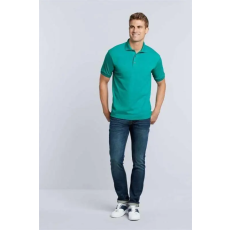 GILDAN Póló (Gildan Dryblend) férfi galléros unisex, light blue, M