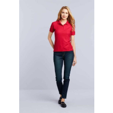 GILDAN Póló (Gildan Dryblend) női galléros női (65%poliészter 35%pamut) dark heather, XL