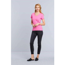GILDAN Póló (Gildan Premium Cotton) női prémium pamut v-nyakú női, red, S