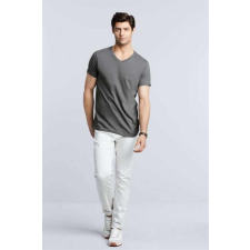 GILDAN Póló (Gildan Softstyle) férfi v-nyakú férfi (100%pamut) white, XL munkaruha
