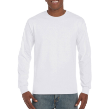 GILDAN póló Hosszú ujjú Gildan Hammer Adult Long Sleeve T-Shirt - S, Fehér férfi póló