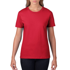 GILDAN Premium Cotton® női póló (red, L) női póló