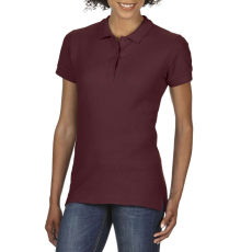 GILDAN Prémium dupla piké galléros női póló, Gildan GIL85800, Maroon-2XL