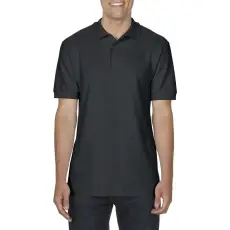 GILDAN Prémium dupla piké kötésű galléros férfi póló, Gildan GI85800, Black-3XL