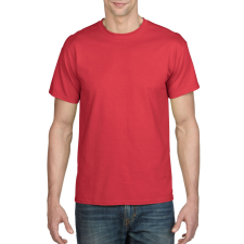 GILDAN Rövid ujjú kereknyakú unisex póló, Gildan GI8000, Red-L férfi póló