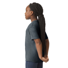 GILDAN Rövid ujjú Softstyle gyerekpóló, Gildan GIB64000, Dark Heather-XS