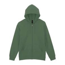GILDAN Softstlye Midweight cipzáros - kapucnis pulóver GISF600, Military Green-L