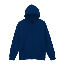 GILDAN Softstlye Midweight cipzáros - kapucnis pulóver GISF600, Navy-L
