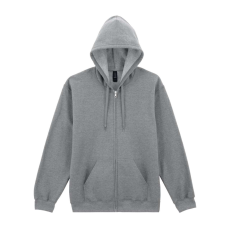 GILDAN Softstlye Midweight cipzáros - kapucnis pulóver GISF600, RS Sport Grey-4XL