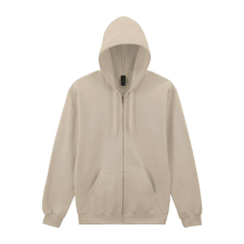 GILDAN Softstlye Midweight cipzáros - kapucnis pulóver GISF600, Sand-3XL férfi pulóver, kardigán