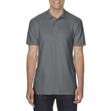 GILDAN Softstyle dupla piké galléros póló, Gildan GI64800, Charcoal-4XL férfi póló