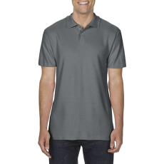 GILDAN Softstyle dupla piké galléros póló, Gildan GI64800, Charcoal-S