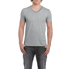 GILDAN Softstyle® felnőtt v-nyakú póló (RS Sport Grey, M)