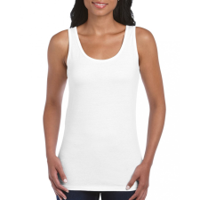 GILDAN softstyle GIL64200 ujjatlan pamut Női trikó, Fehér-2XL női trikó