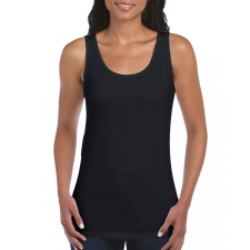 GILDAN softstyle GIL64200 ujjatlan pamut Női trikó, Fekete-XL női trikó