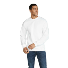 GILDAN softstyle GISF000 uniszex környakas pulóver, White-M férfi pulóver, kardigán