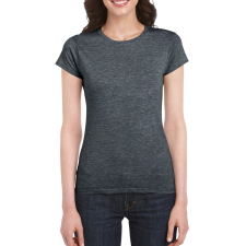 GILDAN Softstyle ® gyűrűs fonású pamut női póló (dark heather, XL) női póló