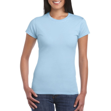 GILDAN Softstyle ® gyűrűs fonású pamut női póló (light blue, L) női póló