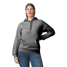 GILDAN Softstyle kapucnis pulóver kenguruzsebbel, Gildan GISF500, Charcoal-4XL férfi pulóver, kardigán