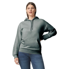 GILDAN Softstyle kapucnis pulóver kenguruzsebbel, Gildan GISF500, Dark Heather-3XL férfi pulóver, kardigán