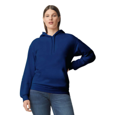 GILDAN Softstyle kapucnis pulóver kenguruzsebbel, Gildan GISF500, Navy-L férfi pulóver, kardigán