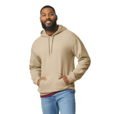 GILDAN Softstyle kapucnis pulóver kenguruzsebbel, Gildan GISF500, Sand-4XL férfi pulóver, kardigán