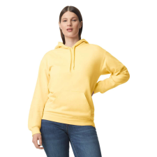 GILDAN Softstyle kapucnis pulóver kenguruzsebbel, Gildan GISF500, Yellow Haze-XL férfi pulóver, kardigán