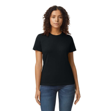 GILDAN Softstyle kereknyakú rövid ujjú női póló, Gildan GIL65000, Pitch Black-2XL női póló