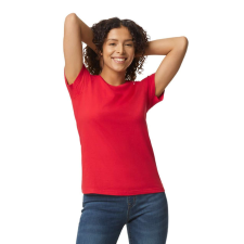 GILDAN Softstyle® puha, gyűrűs fonású pamut női póló (red, XL) női póló