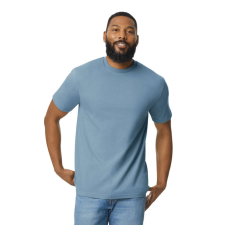 GILDAN Softstyle® puha, gyűrűs fonású pamut póló (stone blue, 2XL) munkaruha