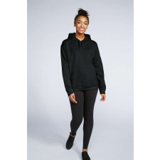 GILDAN Softstyle® puha, gyűrűs fonású pamut unisex kapucnis pulóver (black, 3XL) munkaruha