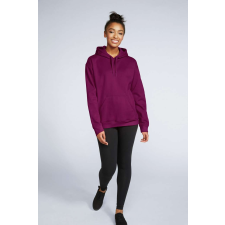 GILDAN Softstyle® puha, gyűrűs fonású pamut unisex kapucnis pulóver (maroon, S) munkaruha