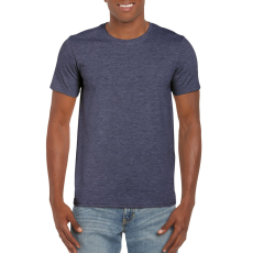 GILDAN Softstyle rövid ujjú környakas póló, Gildan GI64000, Heather Navy-L