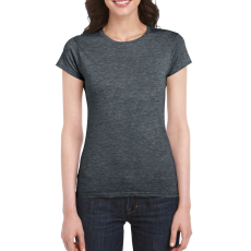 GILDAN Softstyle testhez álló rövid ujjú női póló, Gildan GIL64000, Dark Heather-L